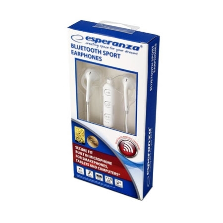 Slušalica bluetooth sa mikrofonom ESPERANZA SPORT, WHITE, EH187W - Image 2