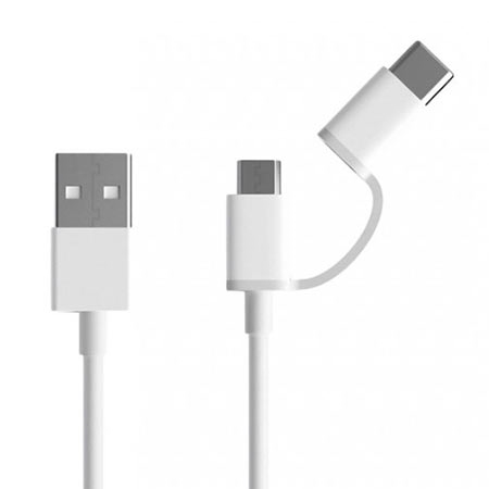 Kabl Xiaomi Mi ORG. USB-A to micro USB/Type C combo 30cm White SJV4083TY - Image 2