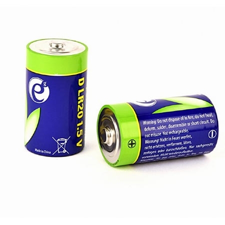 Gembird alkalna baterija D-cell LR20 1.5V, 2kom, EG-BA-LR20-01 - Image 2