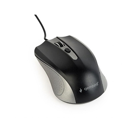 Miš GEMBIRD MUS-4B-01, optical, black/space gray, 1000dpi, 3 button - Image 3