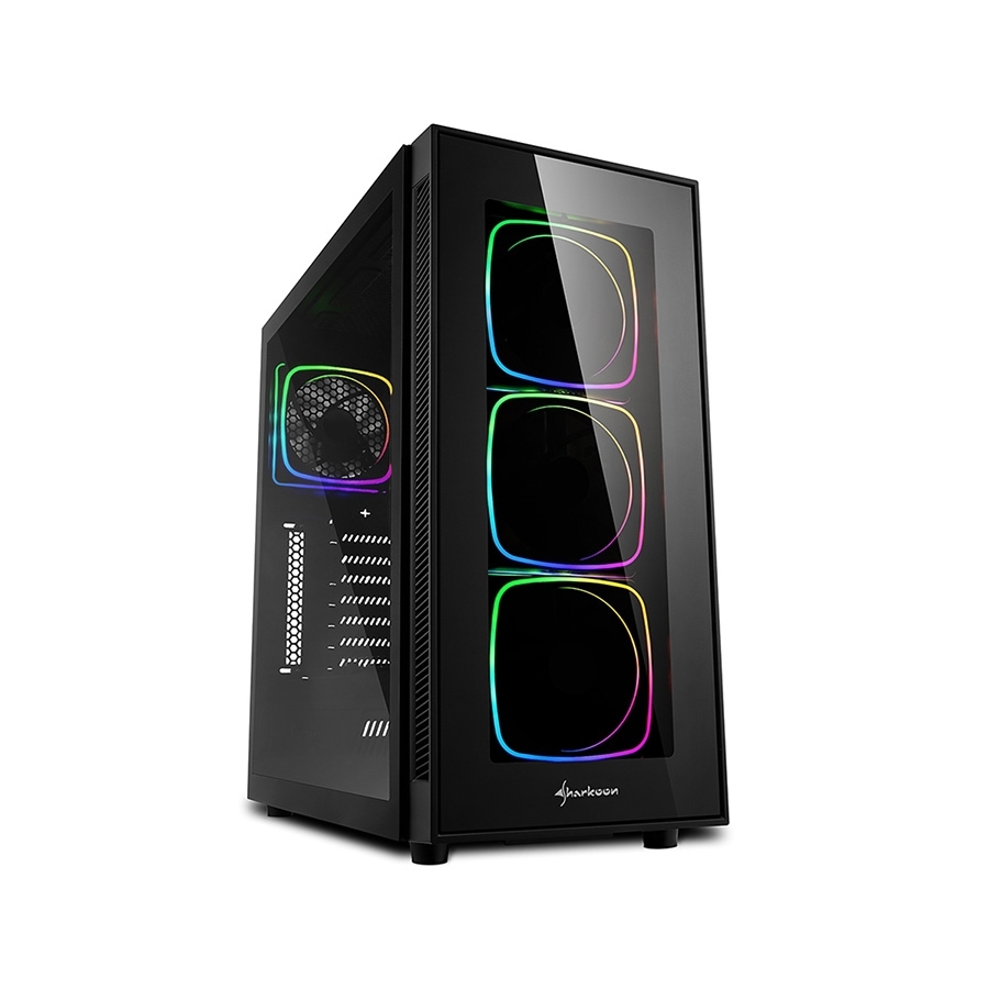 Kućište SHARKOON gaming, TG6 RGB Addressable black ATX, 4x 120mm LED - Image 4