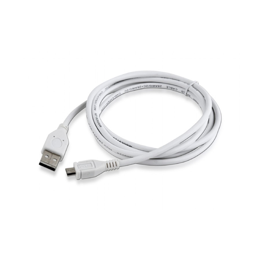 USB 2,0 kabal A-microB 1.8m, GEMBIRD CCP-mUSB2-AMBM-6-W - Image 2