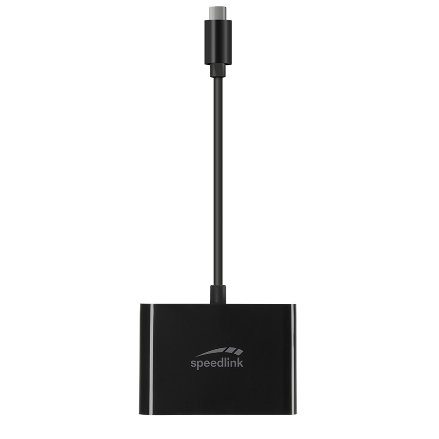 USB adapter kabl Type-C 3u1, SPEEDLINK 3in1 USB-C to VGA, USB, USB-C Adapter, HQ, SL-180027-BK - Image 4