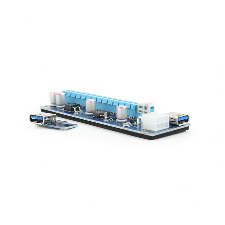 PCI Riser Mining Extender USB3.0 PCI-ex 6-pin power connector, SATA, GEMBIRD, RC-PCIEX-03 - Image 8
