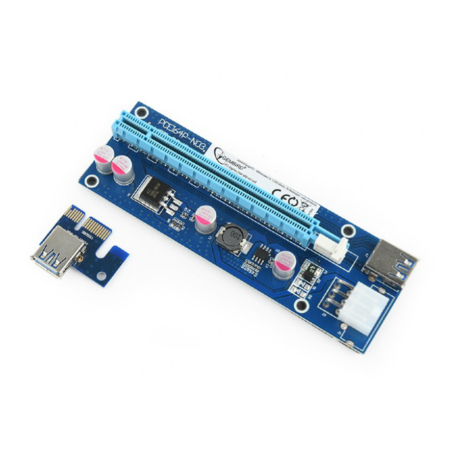 PCI Riser Mining Extender USB3.0 PCI-ex 6-pin power connector, SATA, GEMBIRD, RC-PCIEX-03 - Image 9