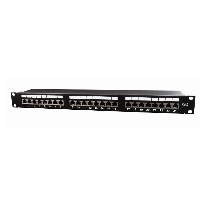 PATCH PANEL 24 PORTA cat.6, shielded, 19" 1U, GEMBIRD, NPP-C624-002, designed for 19" standard, 483x111x45 mm - Image 3