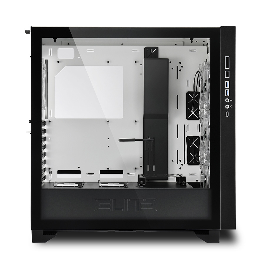 Kućište SHARKOON gaming, ELITE SHARK CA300T 4x120 mm Addressable RGB Fans, white, E-ATX - Image 12