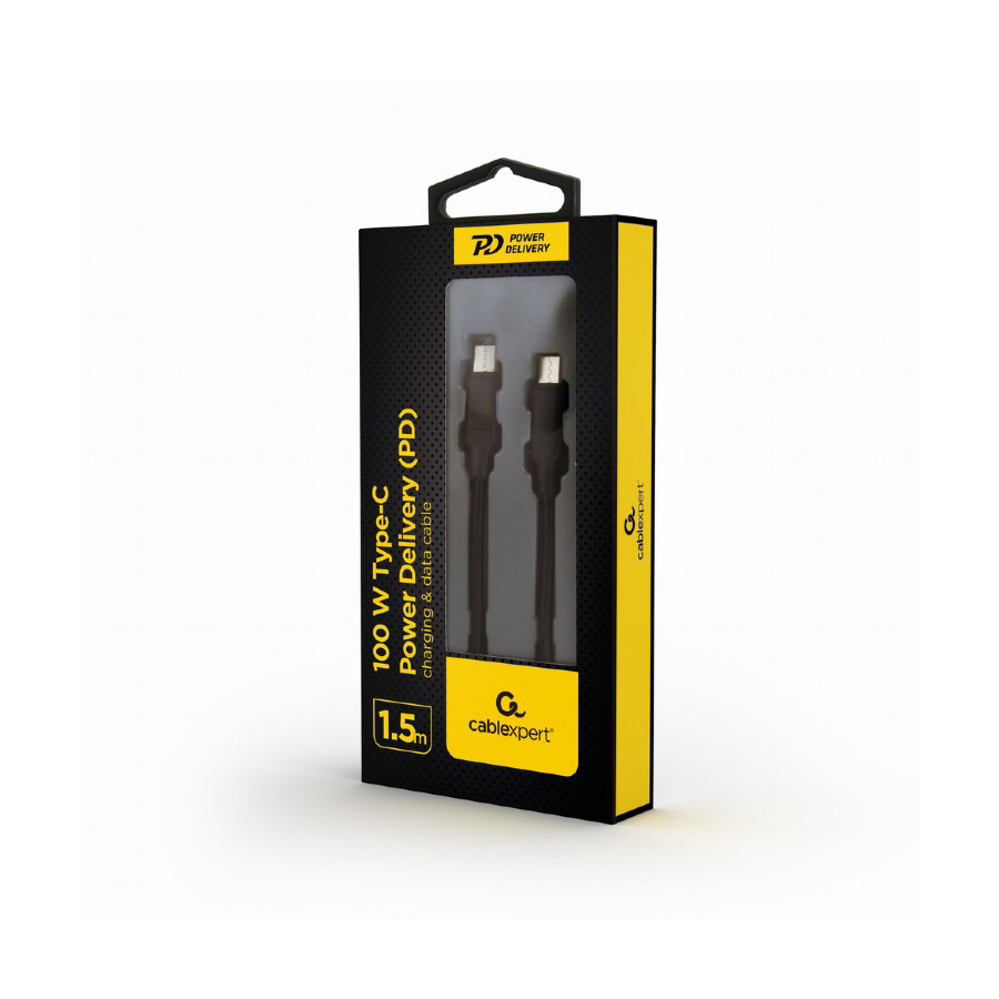 USB 2.0 kabl 100W Type-C to Type-C Power Delivery (PD) charging & data cable, 1.5 m GEMBIRD CC-USB2-CMCM100-1.5M - Image 3