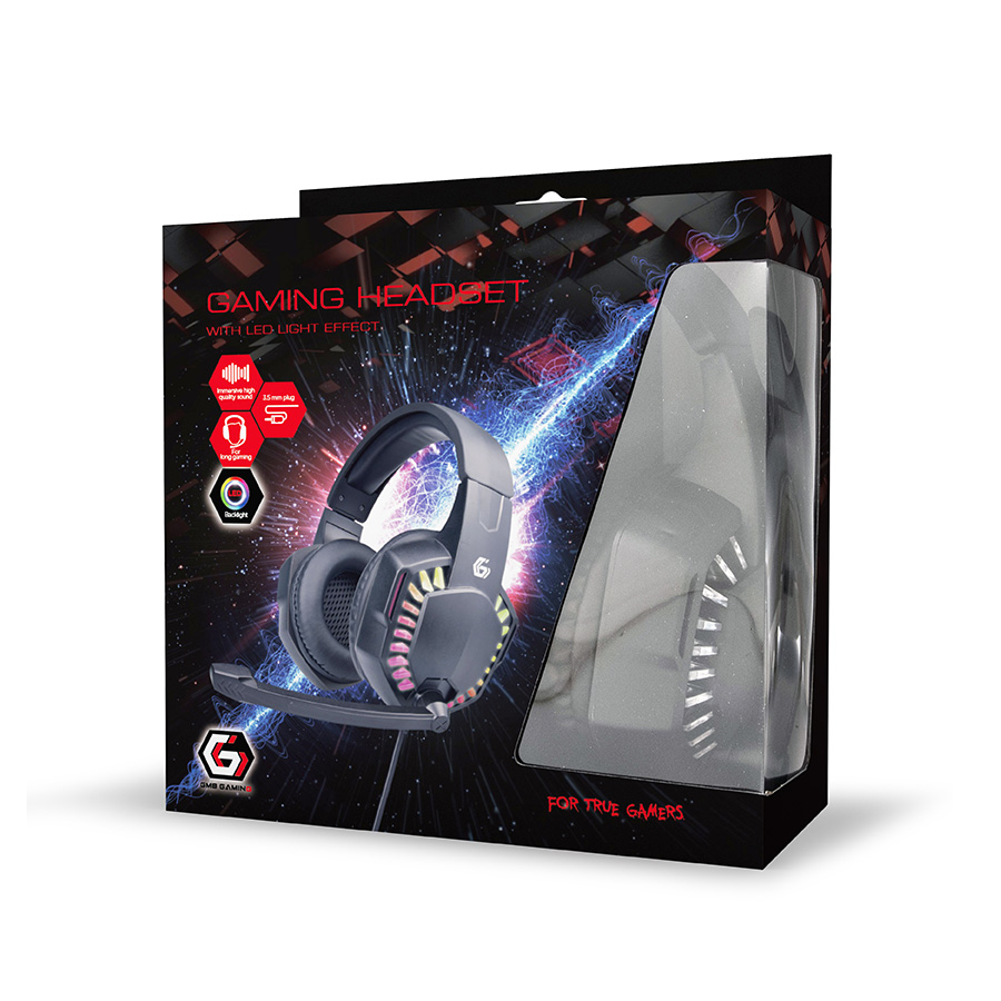 Slušalice sa mikrofonom GEMBIRD gaming RGB, volume control, matte black, PC, PS4, GHS-06 - Image 6