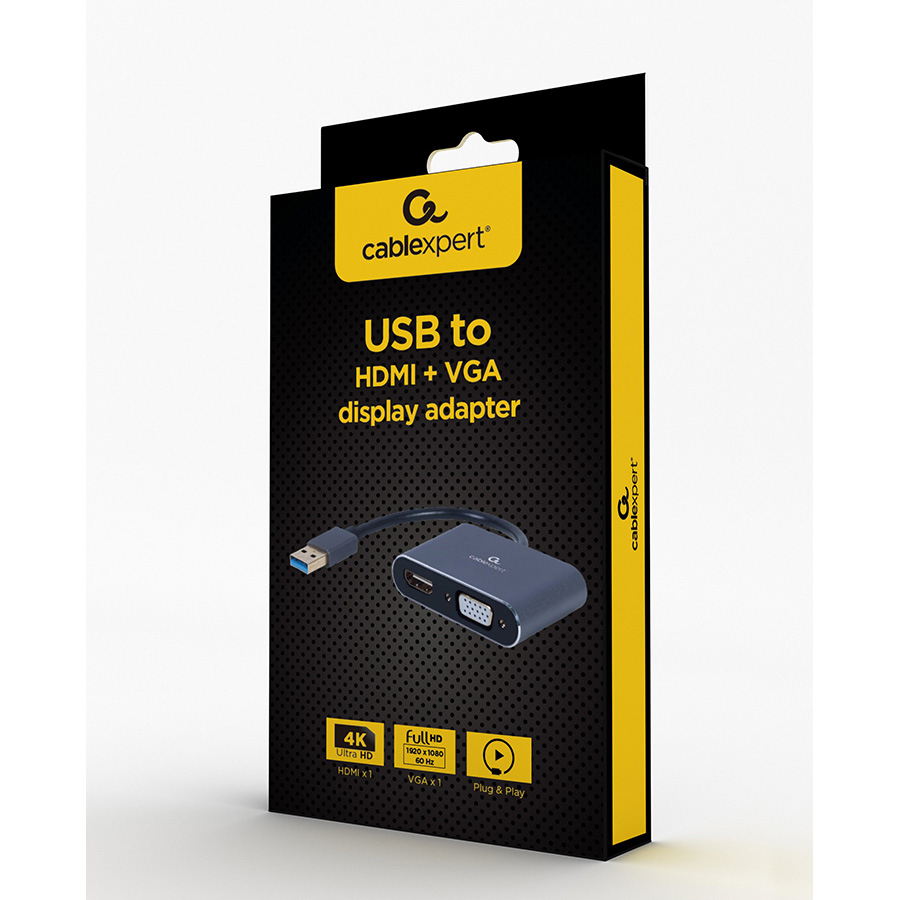 USB 3.0 to HDMI + VGA adapter GEMBIRD A-USB3-HDMIVGA-01 - Image 3