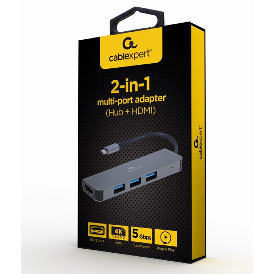 Docking station USB adapter Type-C to HDMI + USB HUB 3.2 GEMBIRD A-CM-COMBO2-01 - Image 6
