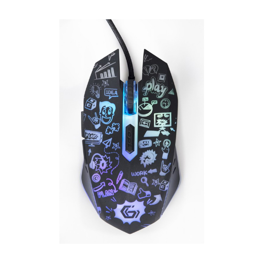 Miš GEMBIRD 6-button optical LED mouse, black, MUS-6B-GRAFIX-01, optical, USB - Image 7