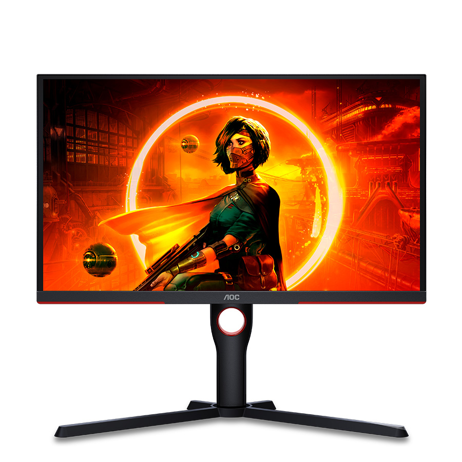 MONITOR AOC GAMING 24.5” 25G3ZM 240Hz VA, 1920x1080, 0.5ms, 3000:1, 178/178, Adaptive Sync, HDMI, DP, 3-sided frameless, Full Ergo, G-Menu, Black-Red, - Image 6