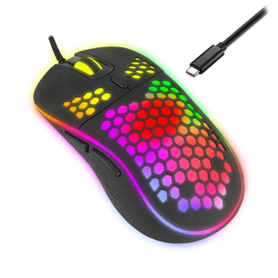 Miš ESPERANZA GAMING 6D RGB ANTEROS Type-C USB-C, EGM305 - Image 5