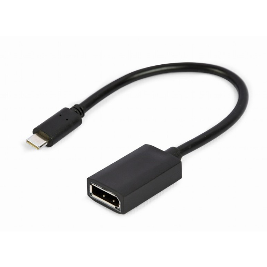 USB adapter Type-C to DisplayPort, 4K, 15 cm, black, GEMBIRD A-CM-DPF-02 - Image 2