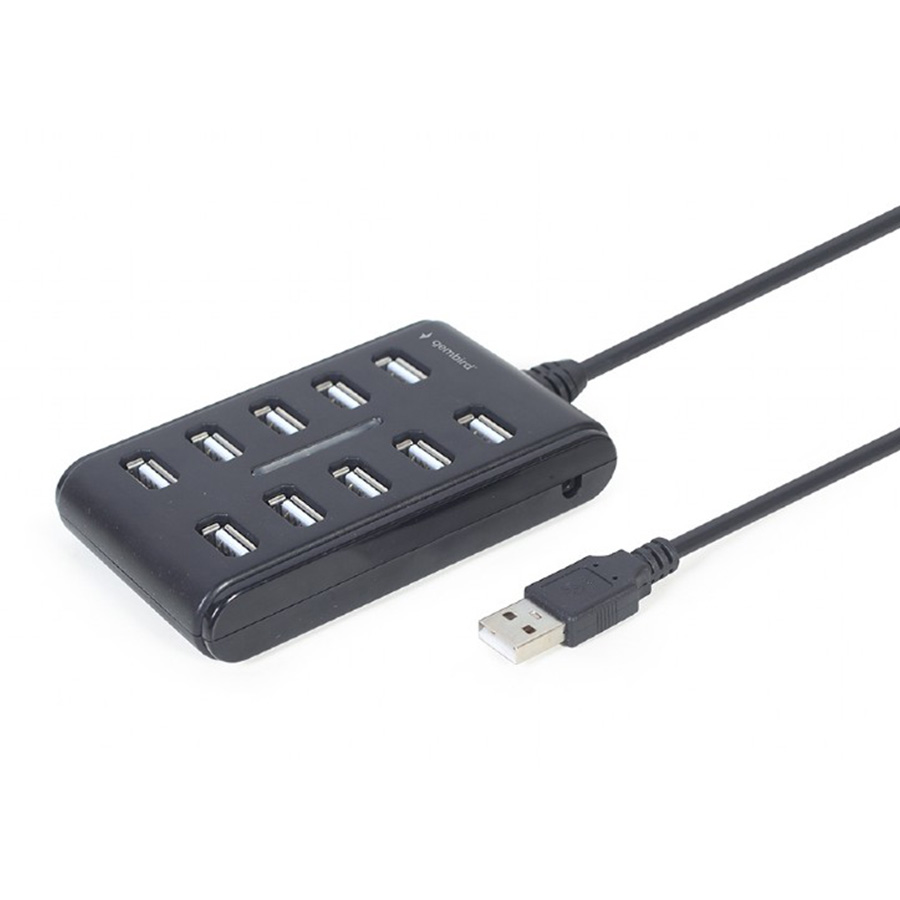 USB HUB 2.0 10-port black, GEMBIRD UHB-U2P10P-01 - Image 2