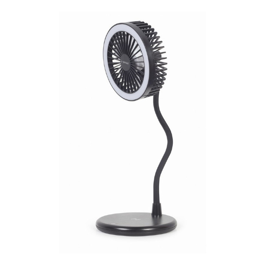 Desktop ventilator sa LED svjetlom + wireless charger GEMBIRD TA-WPC10-LEDFAN-01 - Image 6