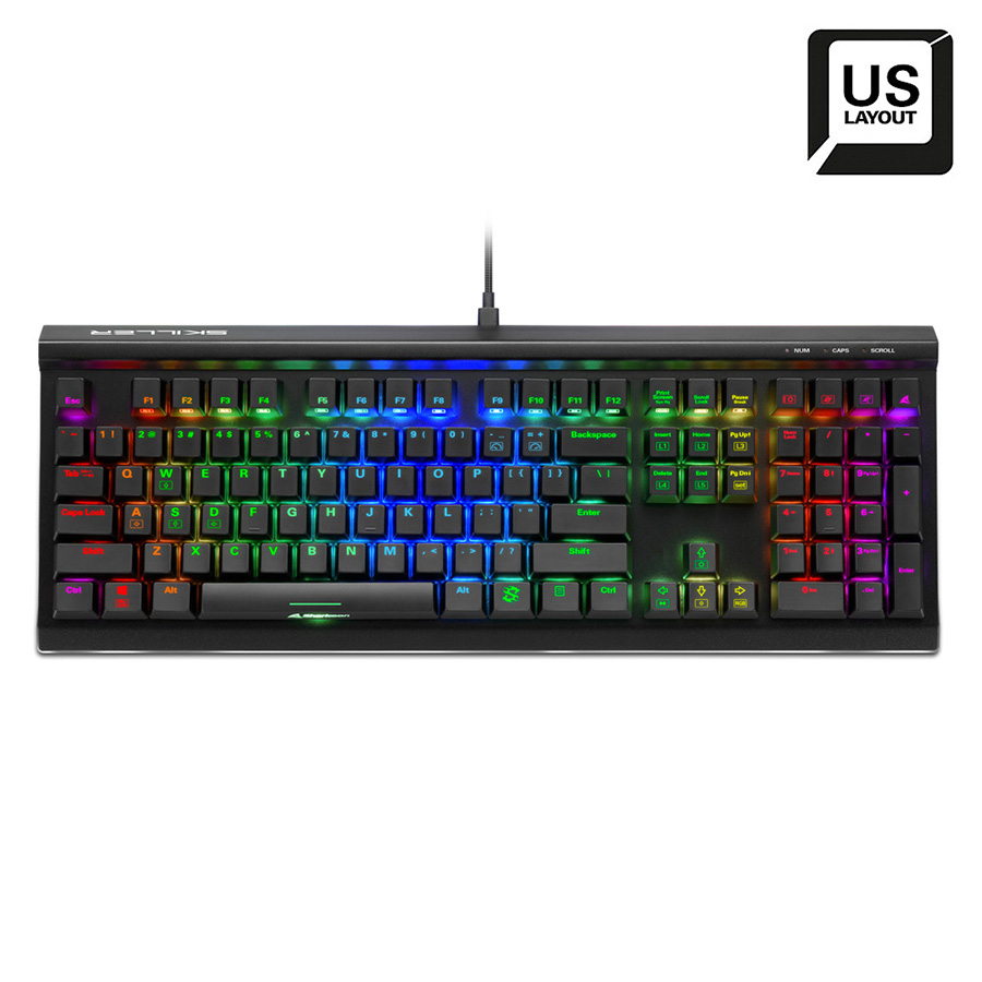 Tastatura SHARKOON gaming mechanical, SKILLER SGK60, Kailh BOX Red Switch Technology - Image 6
