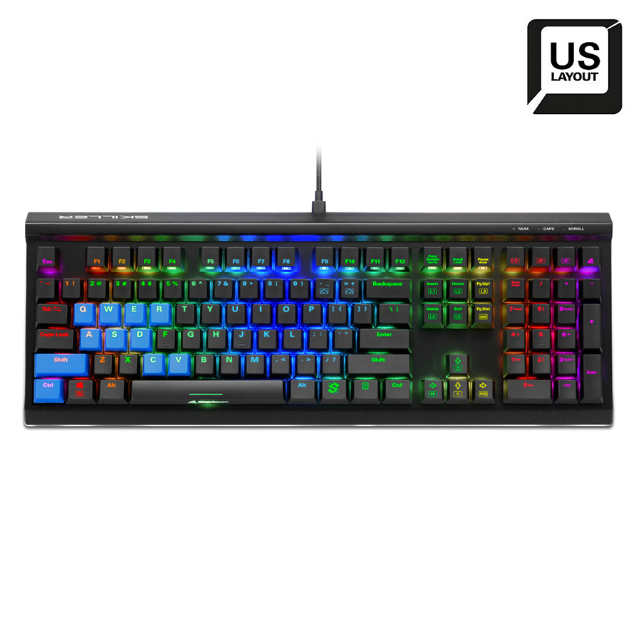 Tastatura SHARKOON gaming mechanical, SKILLER SGK60, Kailh BOX Red Switch Technology - Image 8
