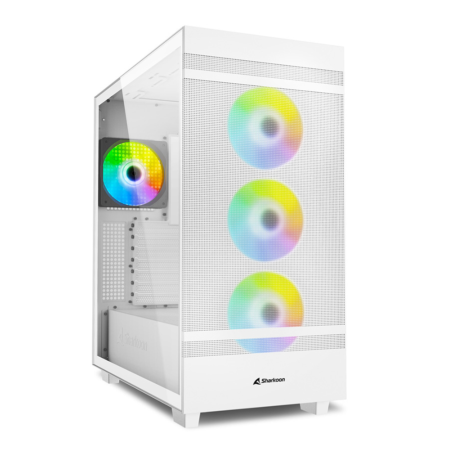 Kućište SHARKOON gaming, Rebel C50 RGB White, ATX, ventilator 4x120mm Addressable RGB - Image 9
