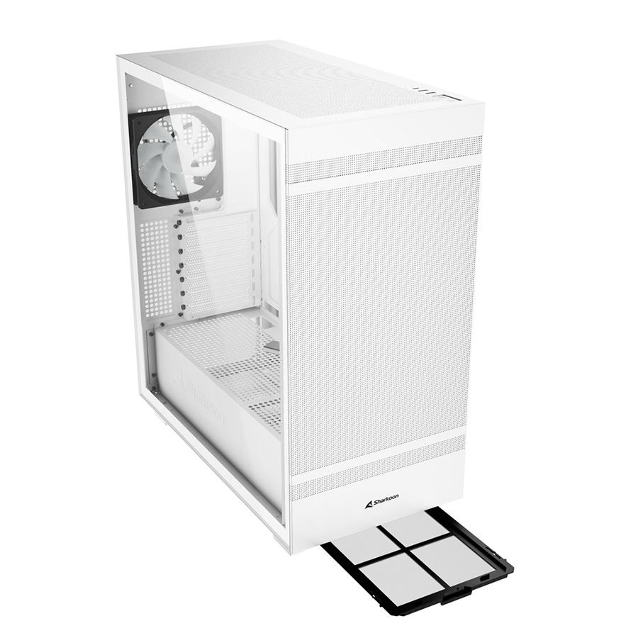 Kućište SHARKOON gaming, Rebel C50 RGB White, ATX, ventilator 4x120mm Addressable RGB - Image 16