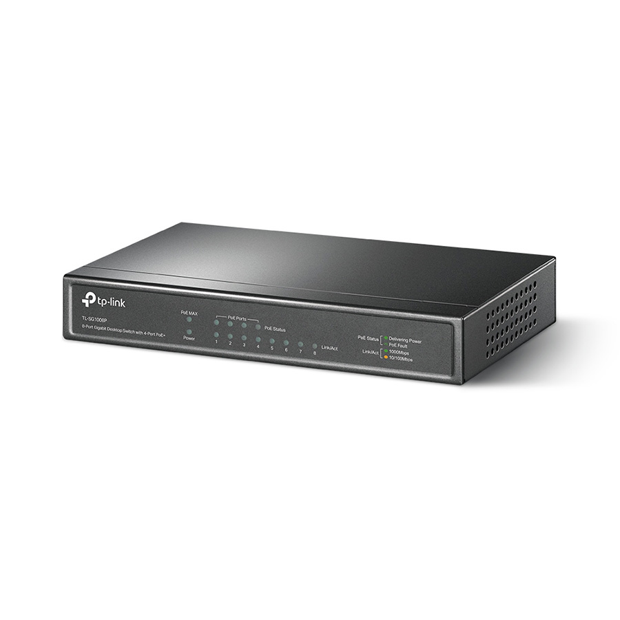 SWITCH TP-Link TL-SG1008P 8-Port Gigabit Desktop Switch with 4-Port PoE+, 64W PoE Power supply, Supports PoE power up to 30 W for each PoE port, 802.1 - Image 5