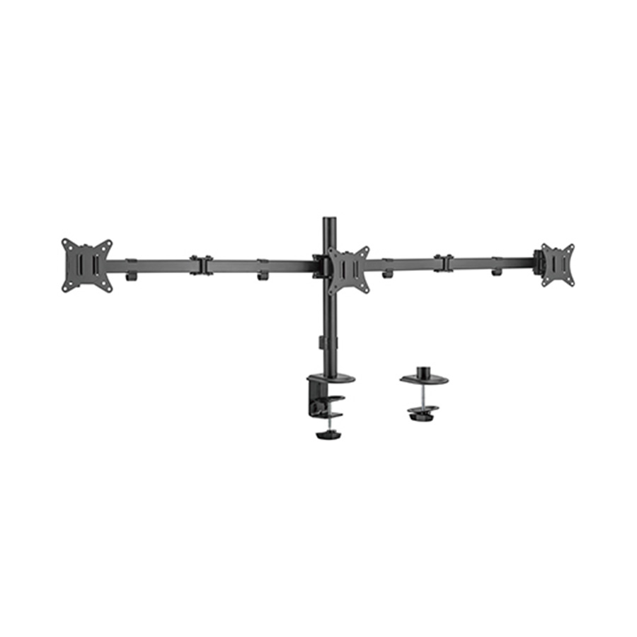 NOSAČ ZA TRI MONITORA GEMBIRD MA-D3-01, montaža na stol, (rotate, tilt, swivel), 17”-27”, up to 7 kg - Image 4