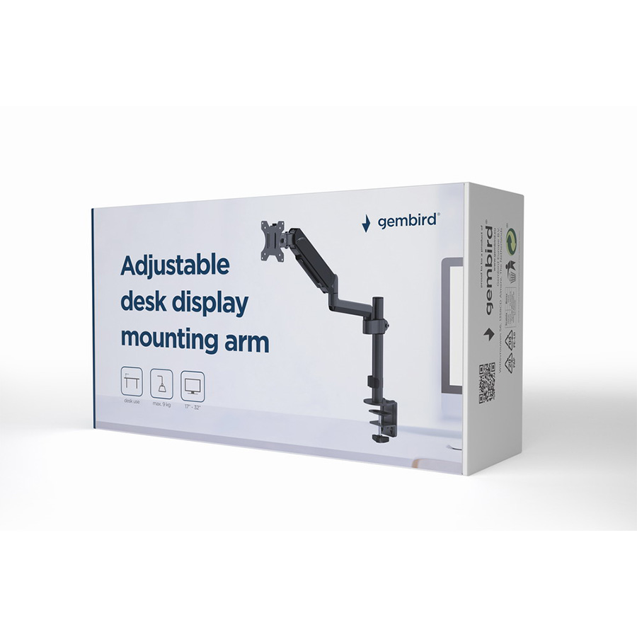 NOSAČ ZA MONITOR GEMBIRD MA-DA1P-01, montaža na stol, (tilting), 17”-32”, up to 9 kg - Image 6