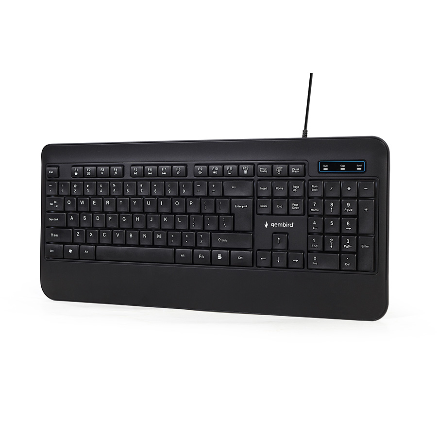 Tastatura GEMBIRD, KB-UML-03 Slim Rainbow backlight multimedia keyboard, USB, USA layout - Image 9