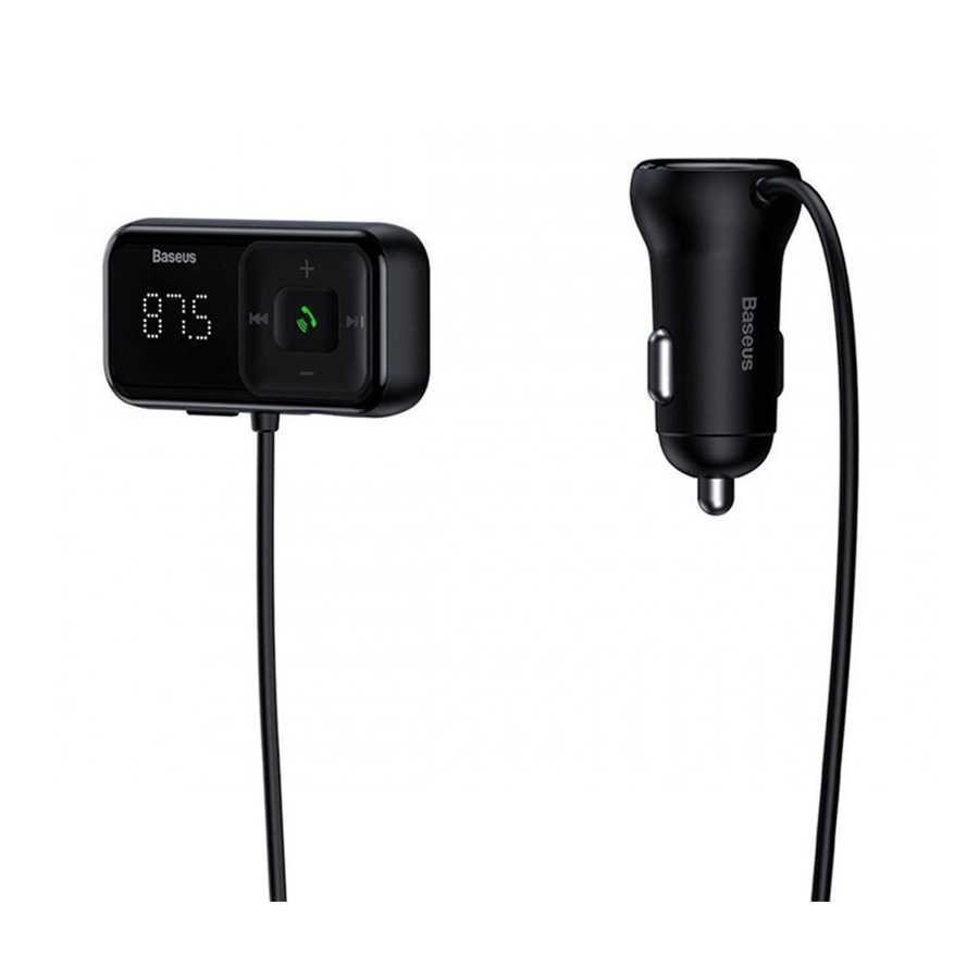 BASEUS FM TRANSMITER T-TIP S-16 BLUETOOTH 5.0 MP3 - 2XUSB - 3,1A PUNJAČ (CCTM-E01) CRNA - Image 2