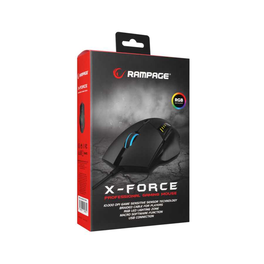 Miš gaming RAMPAGE SMX-R83 X-FORCE black, USB, 10000dpi, RGB - Image 16