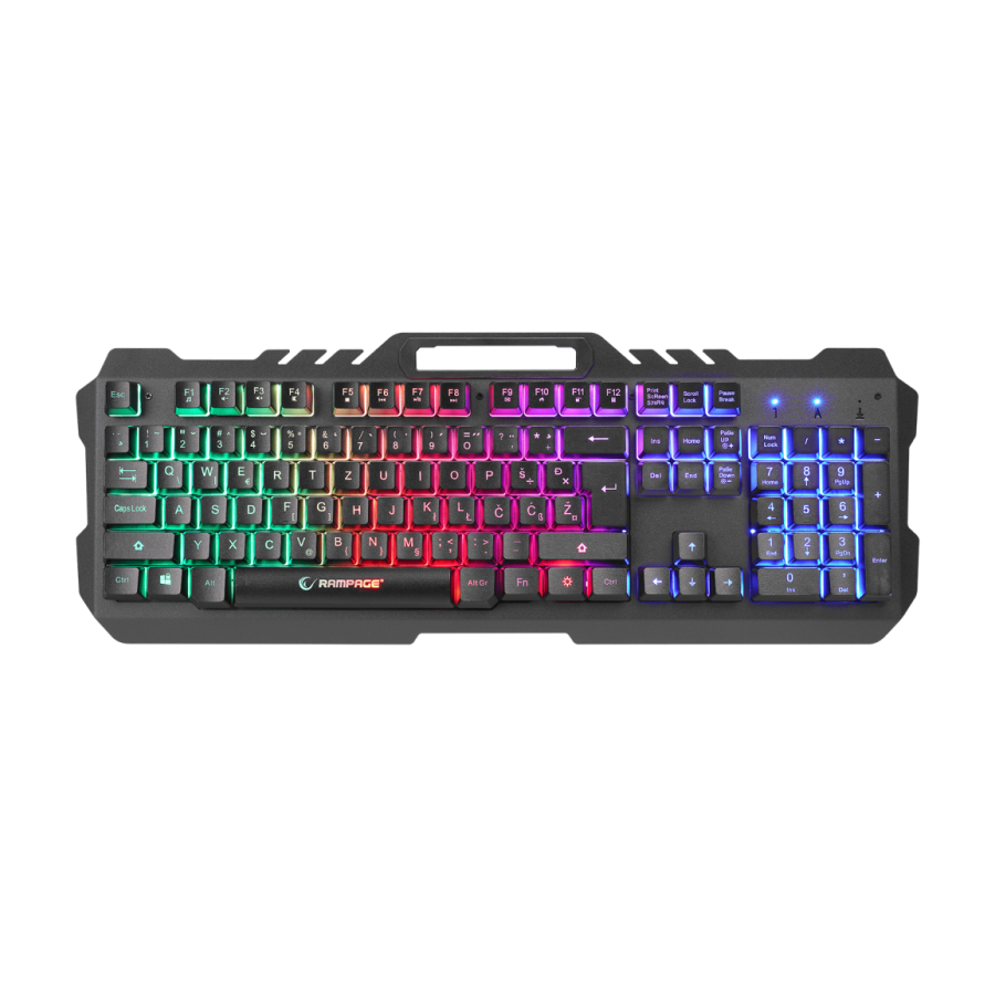Tastatura gaming RAMPAGE KB-R57 X-JAMMER Rainbow sa pozadinskim osvetljenjem USB BiH LC Layout, 37444 - Image 6