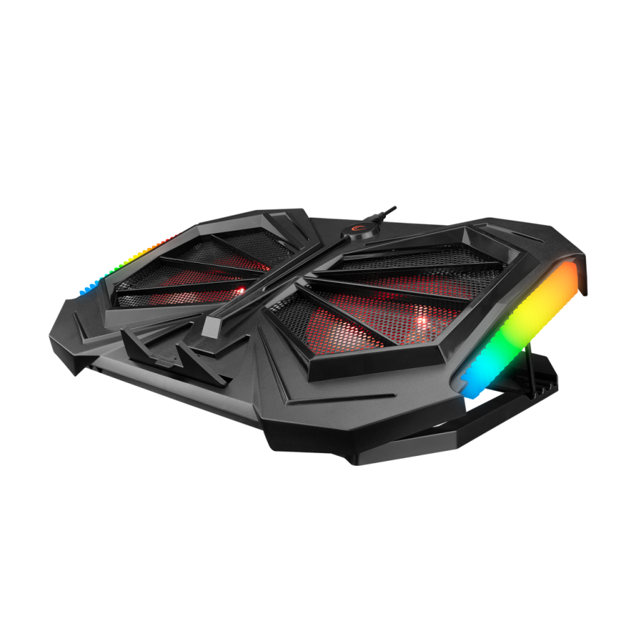 Postolje za notebook gaming RAMPAGE 15"-17"Addison AD-RC11 SPIDER black, ventilator 2x, USB 2x, RGB - Image 8