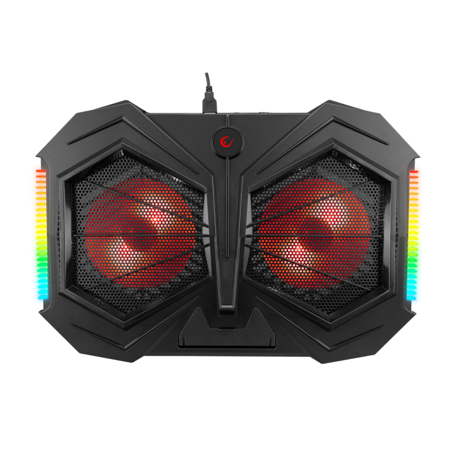 Postolje za notebook gaming RAMPAGE 15"-17"Addison AD-RC11 SPIDER black, ventilator 2x, USB 2x, RGB - Image 10