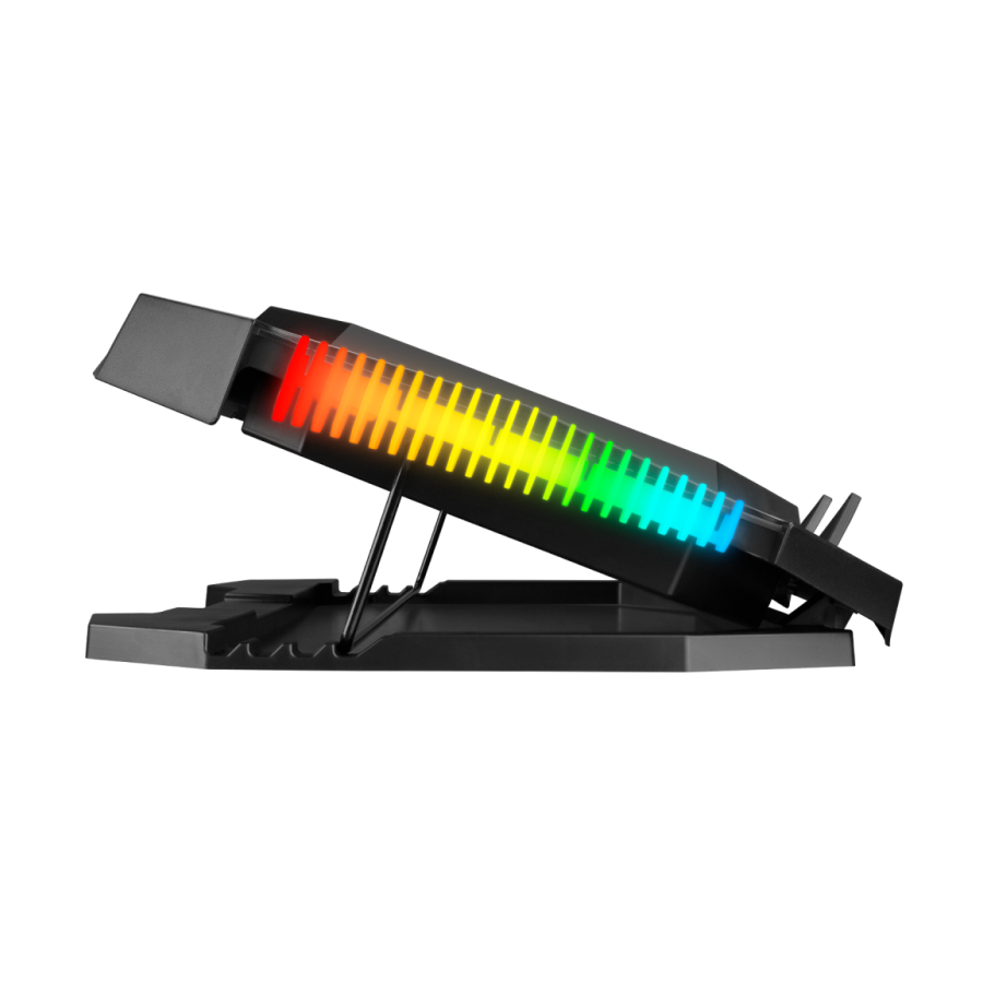 Postolje za notebook gaming RAMPAGE 15"-17"Addison AD-RC11 SPIDER black, ventilator 2x, USB 2x, RGB - Image 11