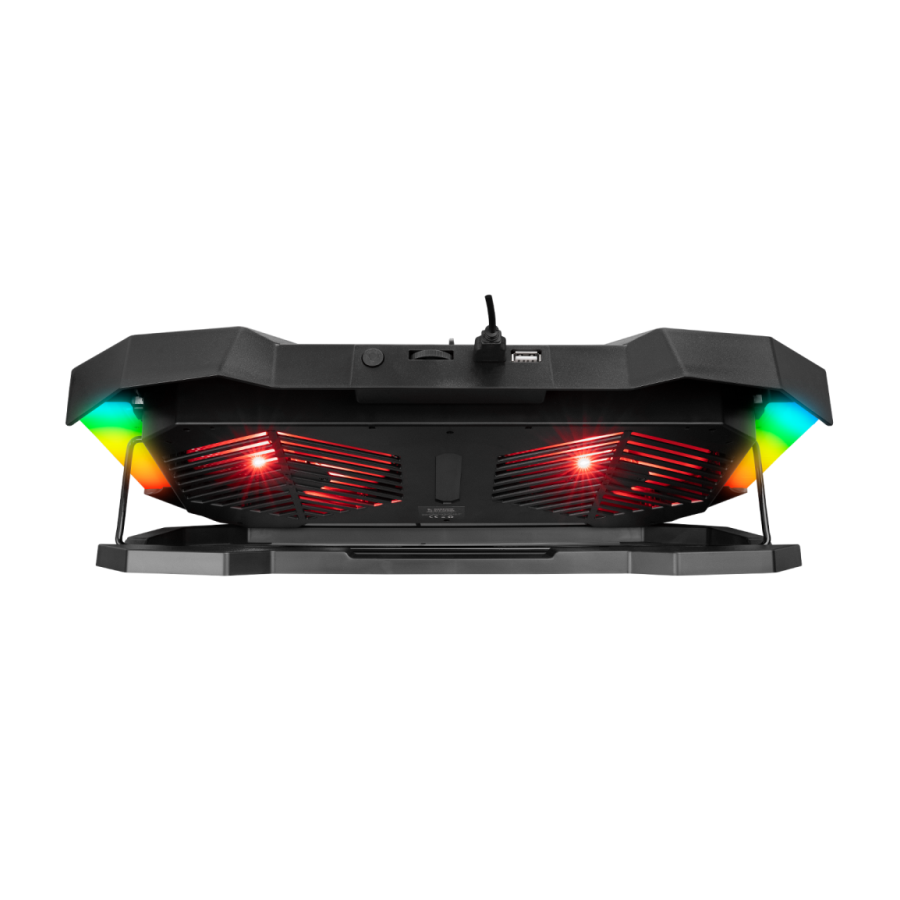 Postolje za notebook gaming RAMPAGE 15"-17"Addison AD-RC11 SPIDER black, ventilator 2x, USB 2x, RGB - Image 12