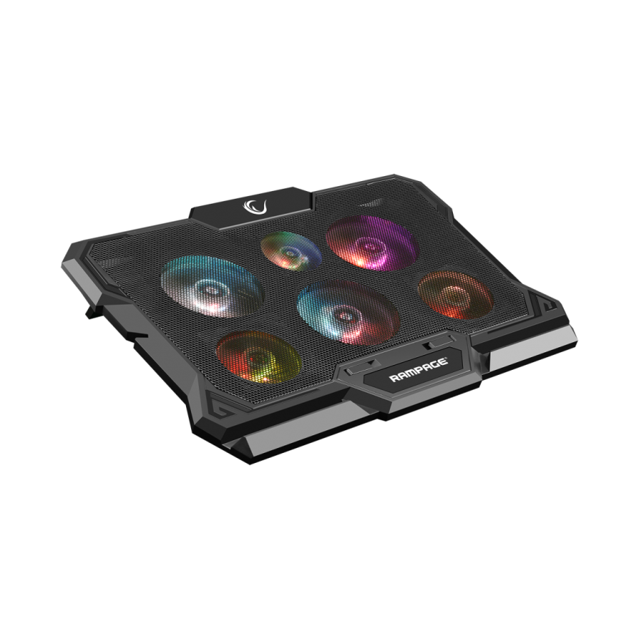 Postolje za notebook gaming RAMPAGE AD-RC10 X-GUST black,ventilator 6x, Rainbow, 35084 - Image 7