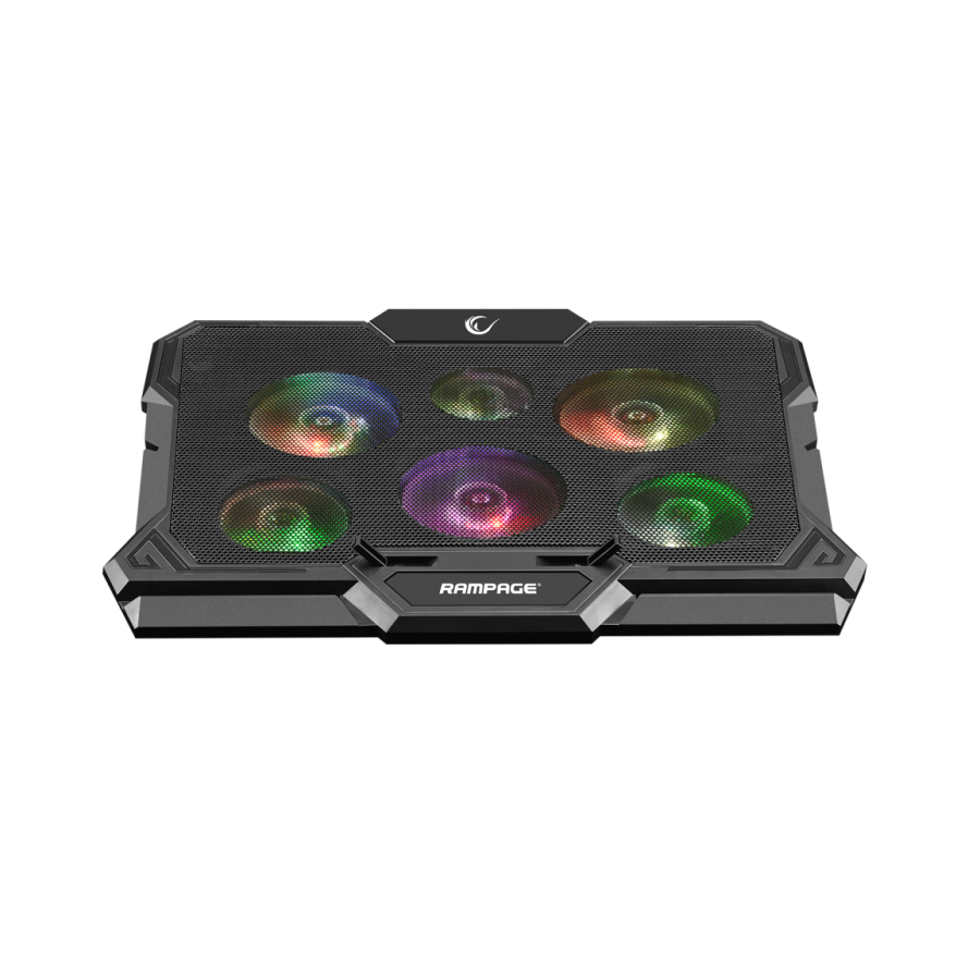 Postolje za notebook gaming RAMPAGE AD-RC10 X-GUST black,ventilator 6x, Rainbow, 35084 - Image 8