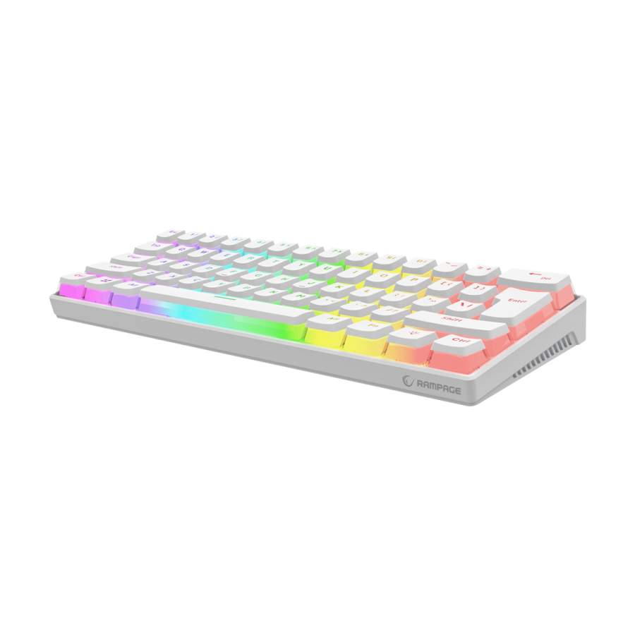 Tastatura gaming RAMPAGE RADIANT K11 white, blue switch, Type-C, RGB, US Layout, pudding keycaps, 38970 - Image 13