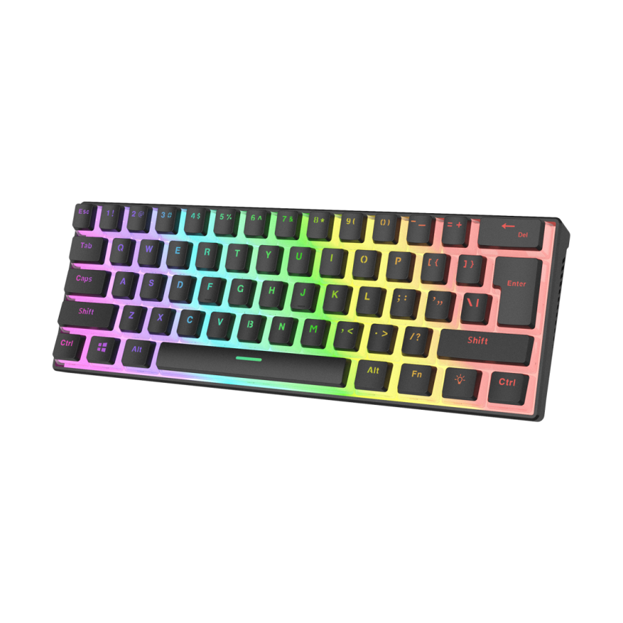 Tastatura gaming RAMPAGE RADIANT K11 black, Type-C, RGB, red switch, US layout, pudding keycaps, 38971 - Image 11