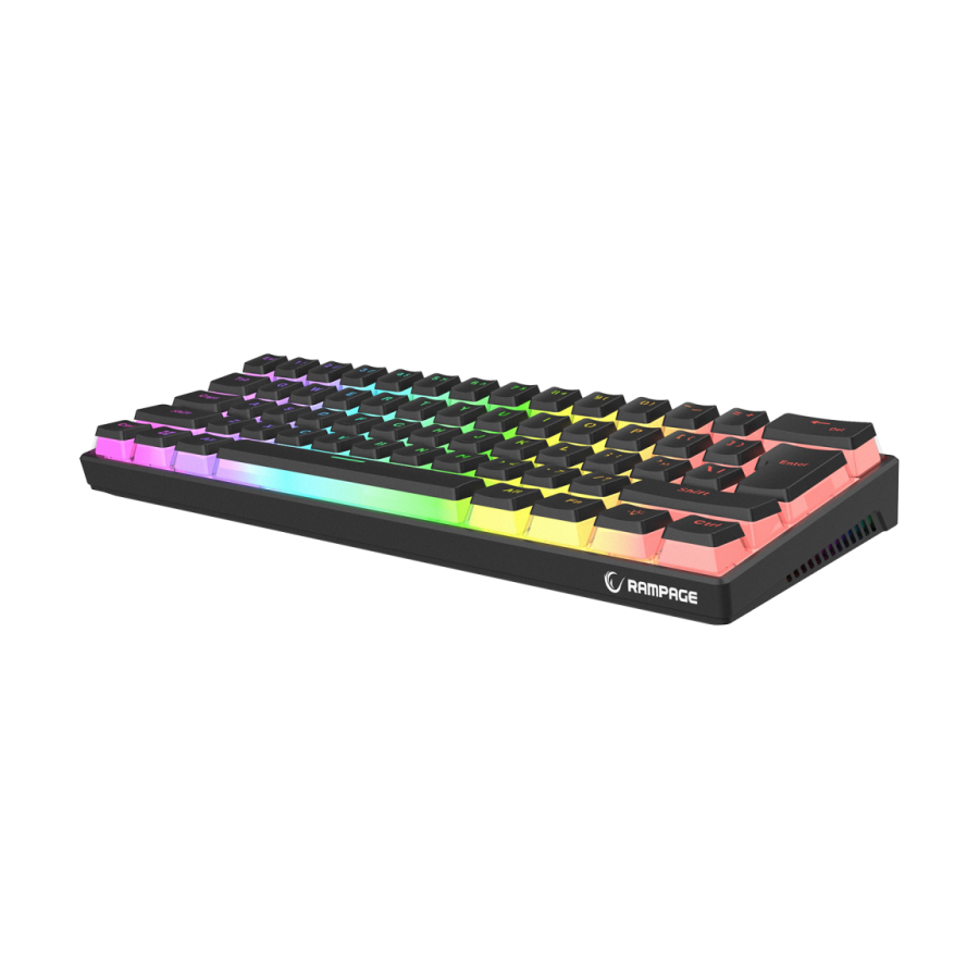 Tastatura gaming RAMPAGE RADIANT K11 black, Type-C, RGB, red switch, US layout, pudding keycaps, 38971 - Image 13