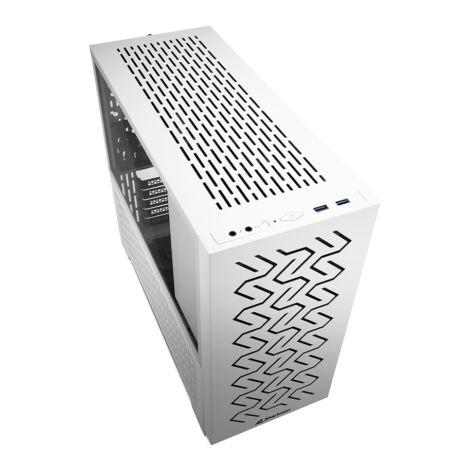 Kućište SHARKOON gaming, MS-Z1000 wh, white, ventilatori 1x80mm PWM, 3x120mm PWM, Micro-ATX - Image 12