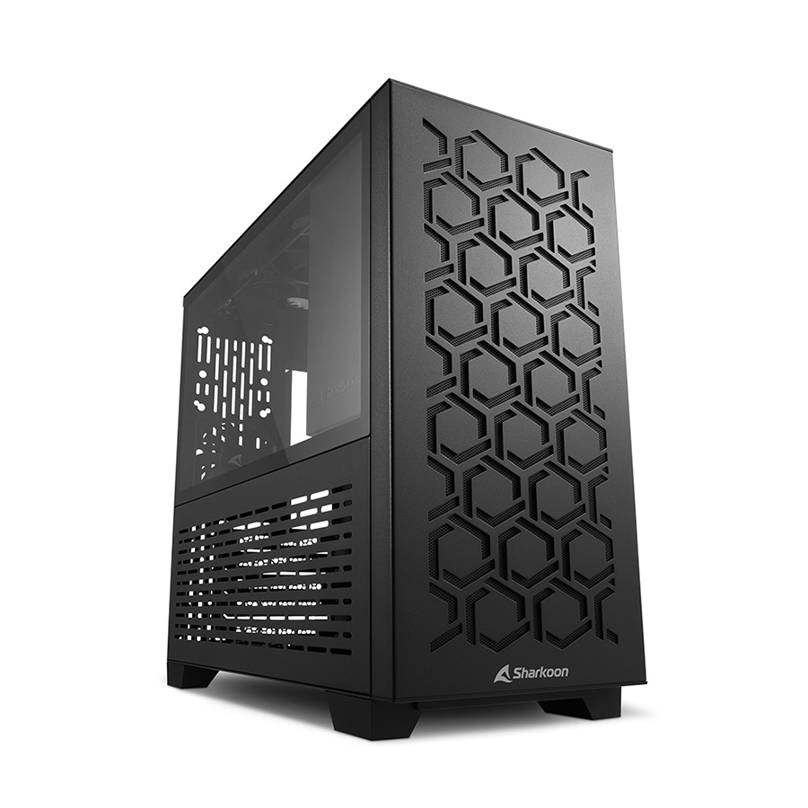 Kućište SHARKOON gaming, MS-Y1000 bk, black, ventilatori 1x80mm PWM, 3x120mm PWM, Micro-ATX - Image 10