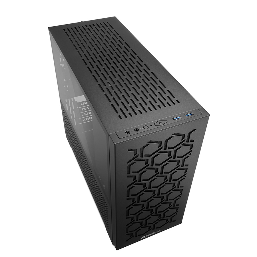 Kućište SHARKOON gaming, MS-Y1000 bk, black, ventilatori 1x80mm PWM, 3x120mm PWM, Micro-ATX - Image 12