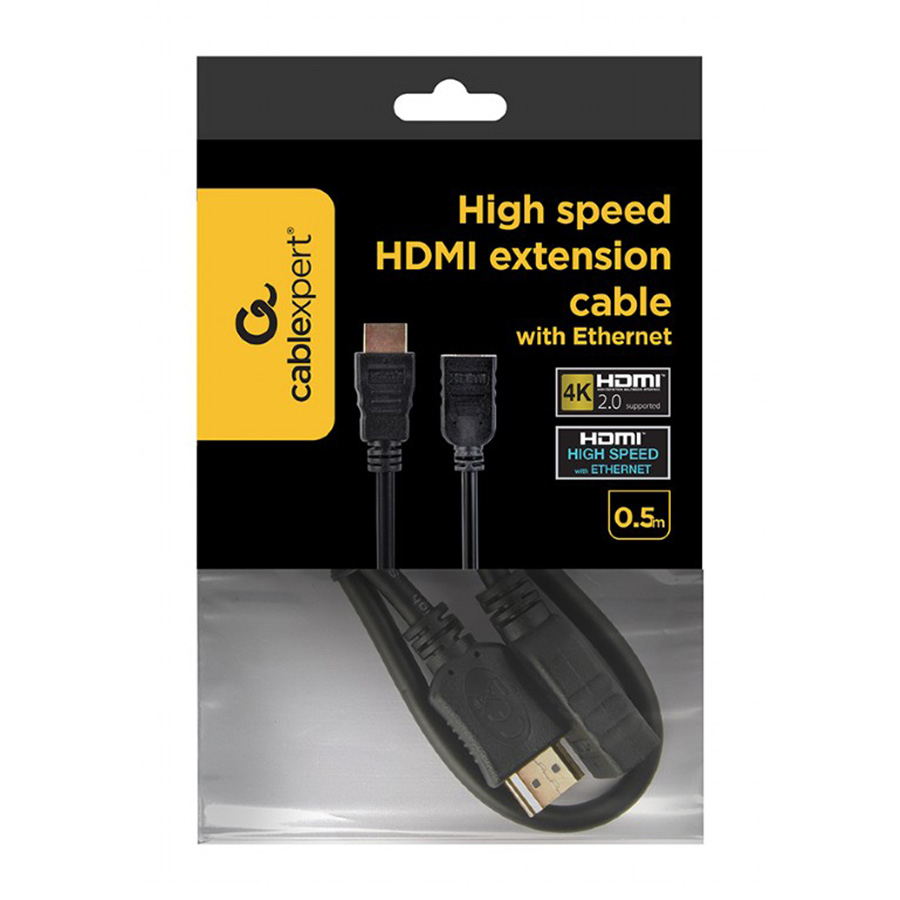 HDMI extension kabl, GEMBIRD, CC-HDMI4X-0.5M, M-F, v.2.0, 0,5m, support Ethernet, 3D - Image 10