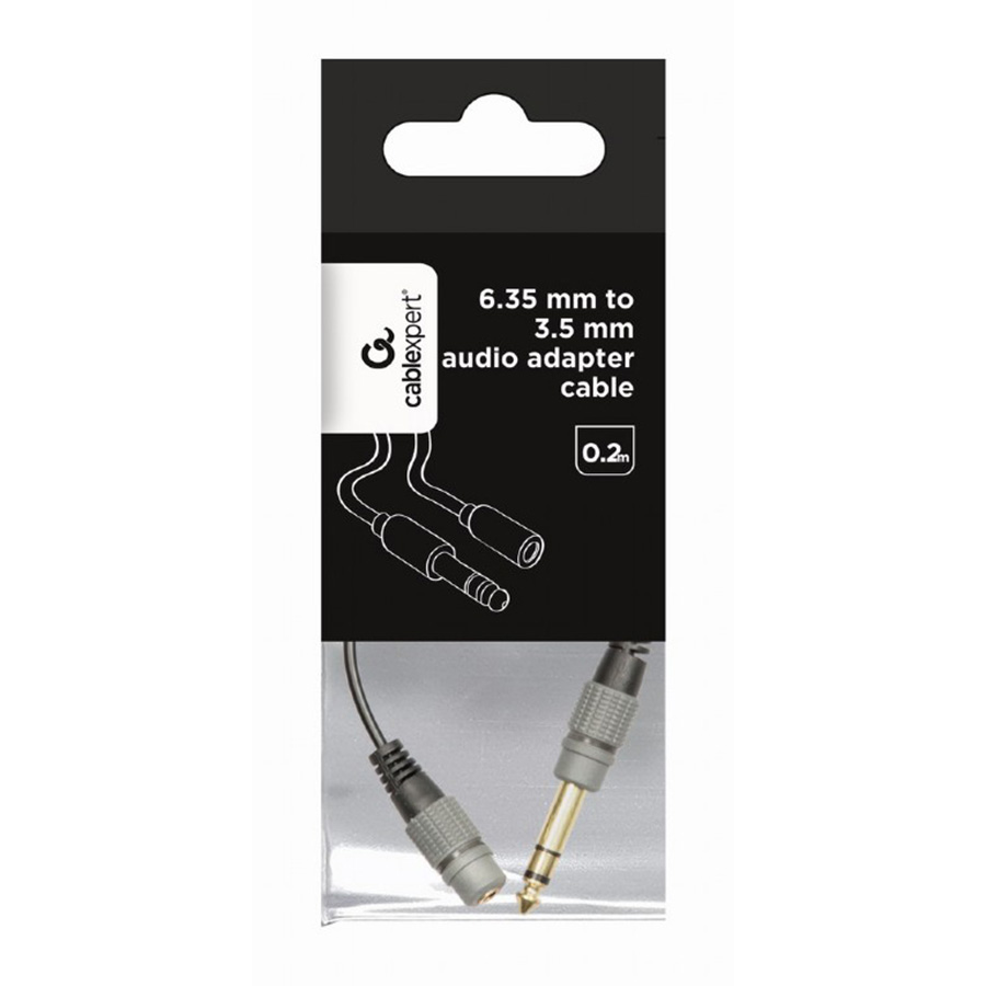 Audio adapter 6.35mm muški na 3.5mm ženski, GEMBIRD cable, 0.2 m, A-63M35F-0.2M - Image 4