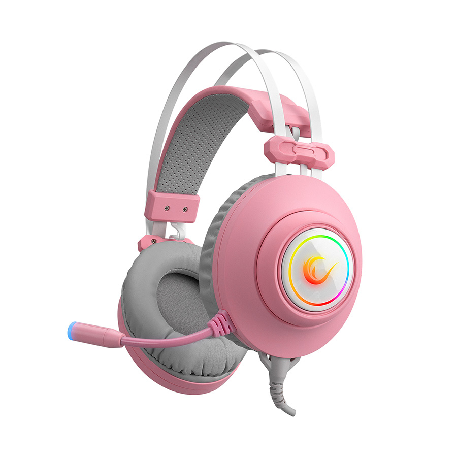 Slušalice sa mikrofonom gaming RAMPAGE RM-K1 PULSAR pink, USB, 7.1 Surround+Vibration, RGB, dugi fleksibilni mikrofon, 36130 - Image 9