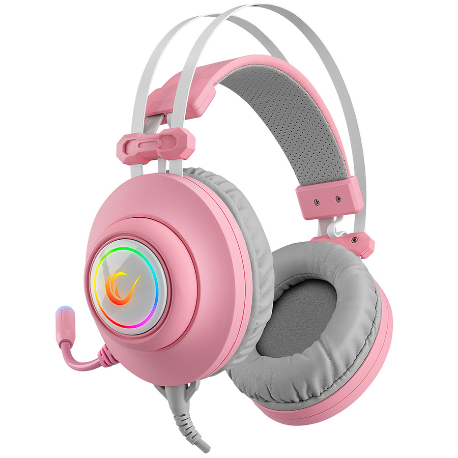 Slušalice sa mikrofonom gaming RAMPAGE RM-K1 PULSAR pink, USB, 7.1 Surround+Vibration, RGB, dugi fleksibilni mikrofon, 36130 - Image 10
