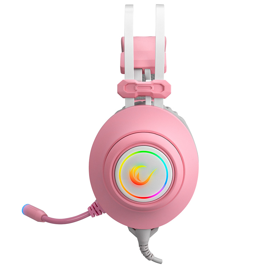 Slušalice sa mikrofonom gaming RAMPAGE RM-K1 PULSAR pink, USB, 7.1 Surround+Vibration, RGB, dugi fleksibilni mikrofon, 36130 - Image 11