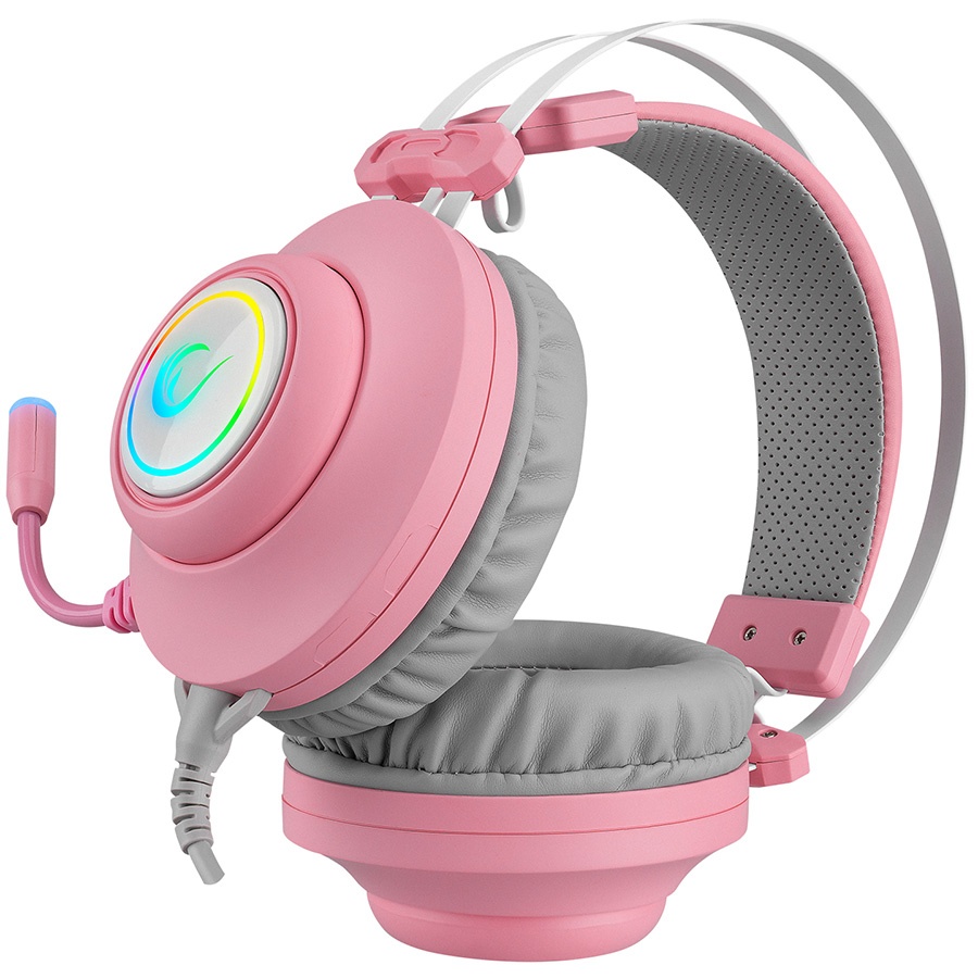 Slušalice sa mikrofonom gaming RAMPAGE RM-K1 PULSAR pink, USB, 7.1 Surround+Vibration, RGB, dugi fleksibilni mikrofon, 36130 - Image 12